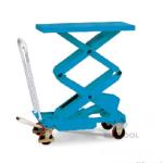 Twin Scissor Manual Lift Work Table Cart 1100lbs 62" Lifting Height