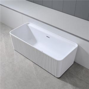 China OEM White Freestanding Acrylic Bathtub Soaking 1700mm Rectangular wholesale