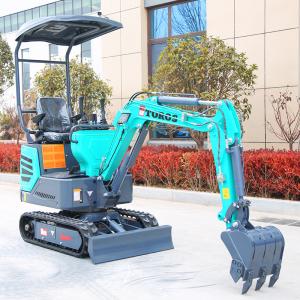 China Green 1.2t Diesel Mini Excavator Equipment Earth Moving Machinery wholesale