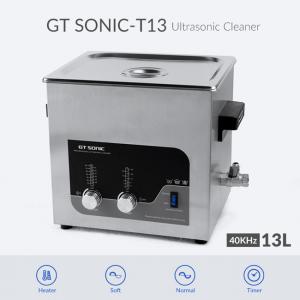 China SUS 304 Lab Ultrasonic Cleaner 13L Fruit Cleaning Machine 300W With Heater wholesale