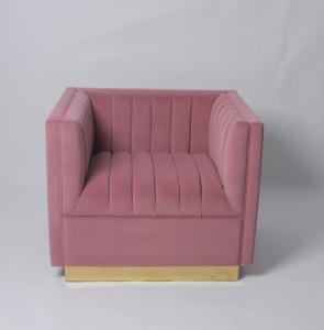 China Modern Single Living Room Velvet Tufted Couch on sale