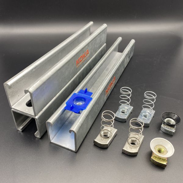 Construction Electrical Galvanized 41X124 Slotted Back to Back Strut Channel