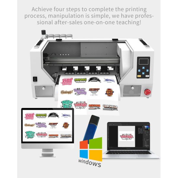 KECAI High Speed Dual XP600 Head A3 30CM DTF Printer Desktop Automatic White Ink Circulation Printing Machine for Garment