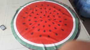 China watermelon round beach towel kiwi round beach towel round grapefruit beach towel wholesale