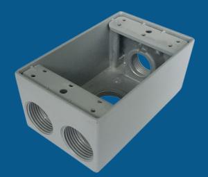 China Aluminum Waterproof Electrical Box Weatherproof Receptacle Box Grey Color wholesale