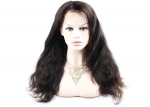 China Smooth Feeling 100 Human Hair Full Lace Front Wigs Double Strong Machine Weft wholesale