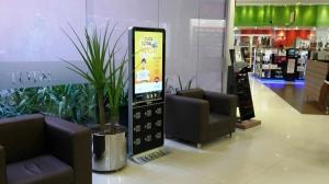 China Public Cell Phone Charging Station With Advertising Display Touch Screen on sale