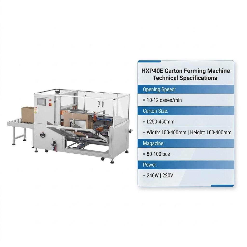 HXP40E Continuous Carton Processing Machine With Auto Feeding Forming And Discharging Function