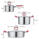 Best Sale 430 Stainless Steel Cooking Soup Pot Set Saucepan Cookware Set With