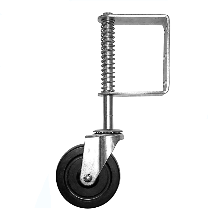 Heavy Duty Metal Sliding Spring Gate Wheel for Outdoor Garden and Security Fence Gate
