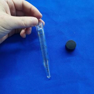 China Borosilicate Glass Testing Oil Centrifuge Tube With Screw Head Plastic Lid wholesale
