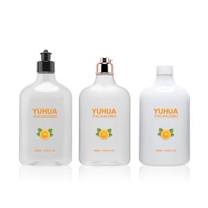 China 500ml Toiletry Plastic Packaging Bottles White Transparent With Cap 28/410 wholesale