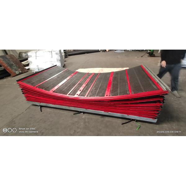 Self Cleaning Polyurethane Vibrating Sieve Screen Red Color