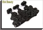 Small Body Wave 7A Grade Virgin Human Hair Bundles Natural Black , Soft