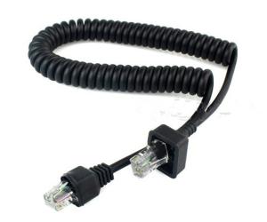 China Coiled 8P8C extension cable For Motorola ICOM wholesale
