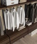 Modern Open Wardrobe Customized Solid Wood Bedroom Wardrobe