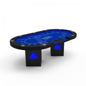China Wood Laminate Casino Poker Table Customized Cup Holders wholesale