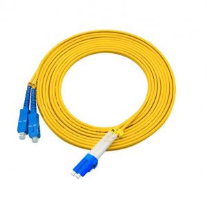 China 3 Meters LC To SC Single Mode Fiber Jumpers Yellow Jacket Easy Installation wholesale