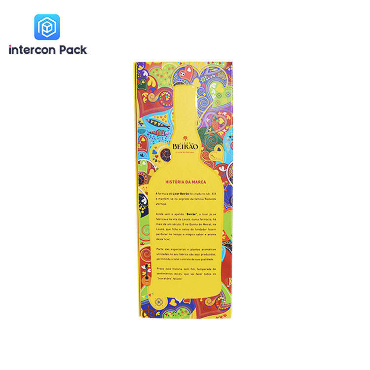 4.76x 4.76x16.65 Inch Single Wine Bottle Cardboard Box Matte PE Film CMYK Color