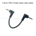 90 Degree Right Angle Male to Male 3 Poles TRS 3.5mm Audio Jack Extension Cable