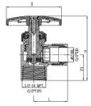 Chrome Plating Brass Angle Valve 1/ 2 Inch 150 PSI 100g 200°F Temperature
