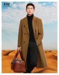 Men's Regular Winter Coat for Thick Europe And America Long Wool Trench Slim Fit