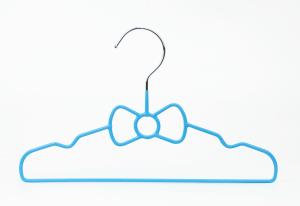China Bow Shaped Blue 11.7x7.0x0.10&quot; Chrome Wire Hangers wholesale