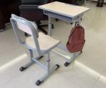 Cold Rolled Steel Student Desk And Chair Set Commercial Furniture Eco - Friendly