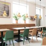 Dining Furniture Muuto Nerd Chair , Classic Colorful Modern Wood Chair