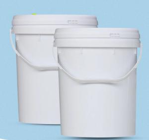 China Cylindrical White Plastic Buckets Food Grade 5 Gallon Paint Buckets HDPE wholesale