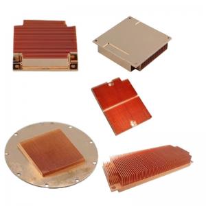 China Industrial Anodizing Copper Tube Heat Sink Skived Fin Cold Plate Heat Sink wholesale