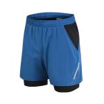 S-XXXL Men'S Athletic Clothing Black 2 piece Elastic Polyester Running Shorts