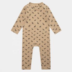 China Long Sleeve Baby Rompers Newborn 100% Cotton Baby Clothes Romper With Button wholesale