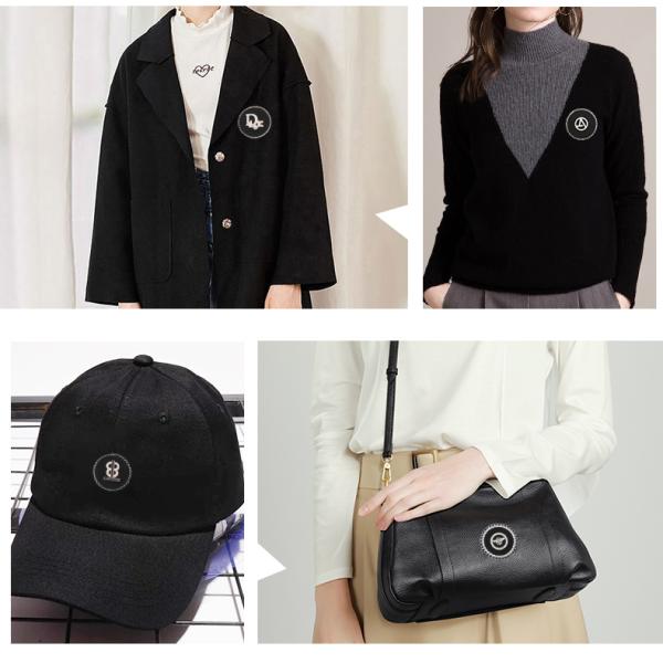 Leather Clothing Down Jacket Decoration Applique Badges, Embroidered Leather Label Cloth Patches, Clothes Hole Repair Stickers