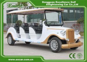 China White 6 Seats Electric Classic Cars AE Approved Classic Car Golf Carts wholesale