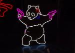 Hazard Free 12VDC EU Bear Neon Light Billboard For Gift