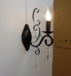 Candle Light Metal Crystal Wall Lamps Single Head E14 Bulb led wall sconces (WH