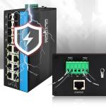 16 Port Gigabit Managed PoE Switch 802.3at Standard 8 Optical SFP Slots 240W