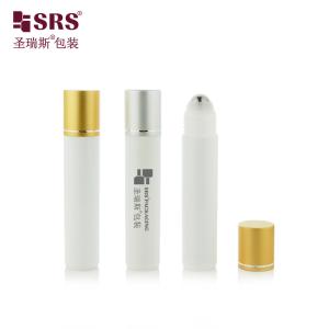 China RPA-35ML Matte Finished White Injection PP PCR Recycled Eco-friendly Roller Steel Ball Massage Serum Bottle For Hair Serum wholesale