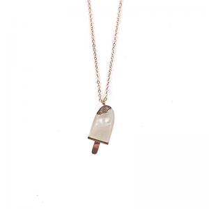 China 3D Fashion Stainless Steel Jewelry Ice Cream Cone Pendant Necklace wholesale
