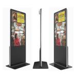 500 Cd/M² Brightness Floor Standing Touch Screen Kiosk , Freestanding Digital