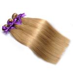 Colored Brazilian Ombre Hair Weave Weft #27 Color Straight Virgin Hair Extension