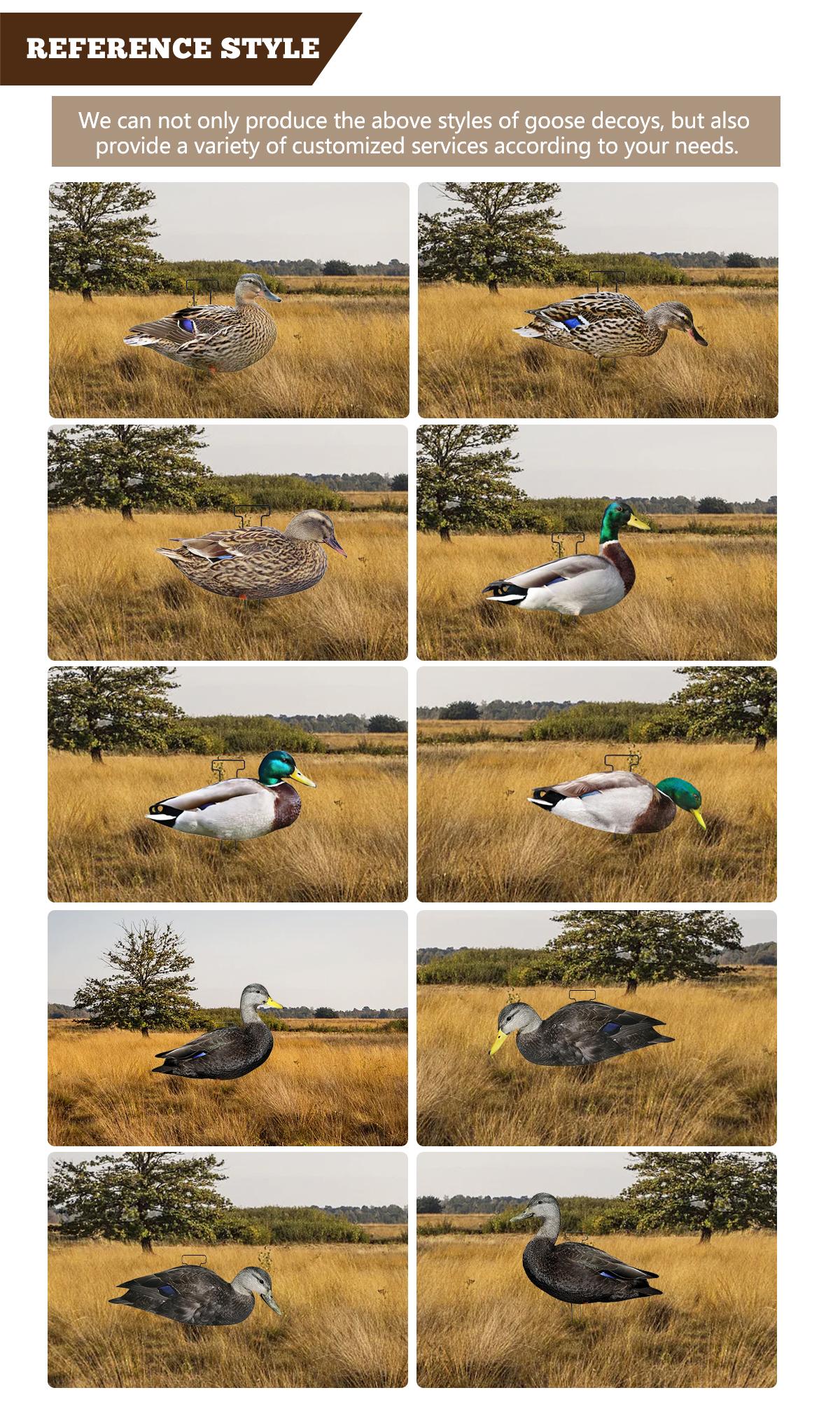 Fully Flocked Duck Silhouette Decoy 5mm Thickness 1200g Black Color Waterproof