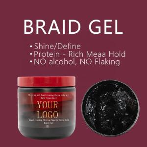 China Firmly Hold 24 Hours Braiding Gel For All Hair Types Natural Smoothing Holding Hair Gel For Braids 16 Oz wholesale