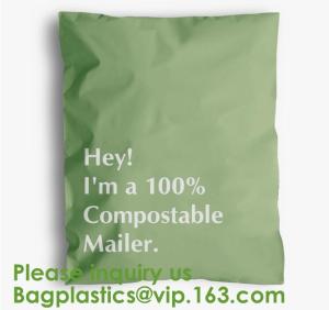China Green Starch Mailer Biodegradable Compostable Plastic Shipping Packaging Apparels Mailing Garment Pack Bags wholesale