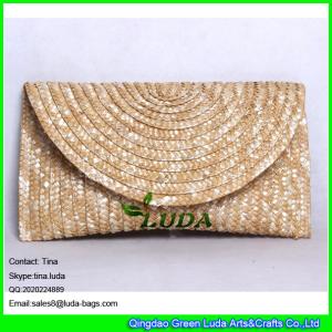 China 2016 fashion natural wheat straw clutch bag handmade straw handbags wholesale