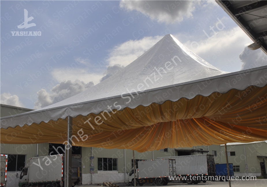 Yellow Roof Linings High Peak Marquees Waterproof Aluminum Alloy Structure