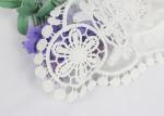 White Lace Flower Appliques Collar With Cotton Water Soluble Nylon Embroidered