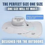 Fishing Hat for Men，Outdoor Sun Hat UPF50+ Mesh Wide Brim Fishing Hat with Neck