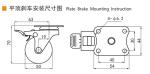 40kg 2 Inch 50mm Mini Caster Wheels TPU Tiny Small Casters 262P-76